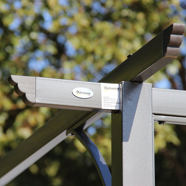 English Elm Outsunny 11.5' X 11.5' Retractable Pergola Canopy - Durable Uv Protection For Patios & Gardens W2225P174284-GIGA