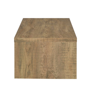 English Elm Rectangular Farmhouse Coffee Table with Rustic Engineered Wood Finish, Sturdy Center Brace and Warm Tone Mango color B016P370581