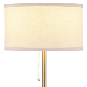 English Elm Bellflower Gold 24-Inch Contemporary Drum Shade Table Lamp For Elegant Ambient Lighting & Style B062P299853