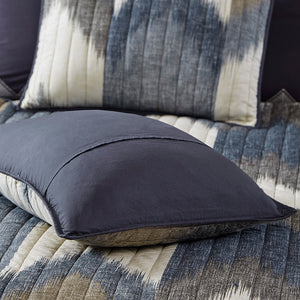 JLA Home INK+IVY - 3 Cotton Quilt Set with Ikat Chevron Print, Reversible Solid Back, OEKO-TEX, Breathable Comfort 92 L x 104 W x 0.25H II13-1043