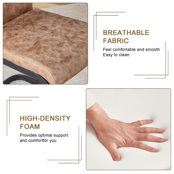 English Elm Table And Chair Set - Modern Wood Texture Mdf Coffee Table With Glass Legs And 4 Stylish Chairs W1151S02075-GIGA