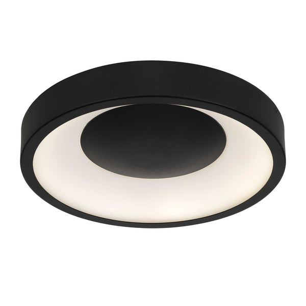 English Elm 14 Inch Aluminum Flush Mount Led Ceiling Light Dimmable for Kitchens and Hallways Black B370P421874