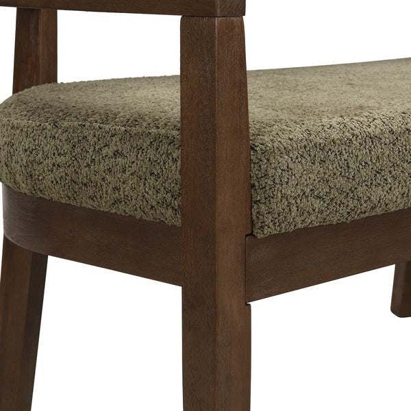 English Elm 47.5" Hand-woven Rattan Loveseat with Open Weave Back and Cushioned Two-seat Comfort Green,Walnut N771P381036L