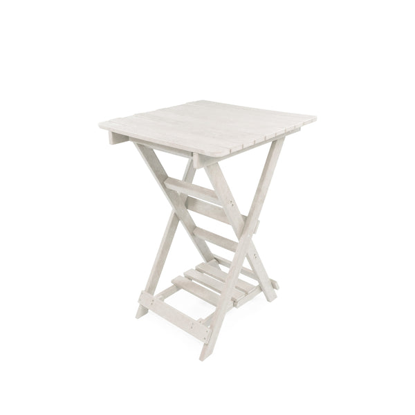 English Elm Summit Ridge Recycled Hdpe Outdoor Folding Bar Table Weather Resistant Eco Patio Ivory B2745P409714