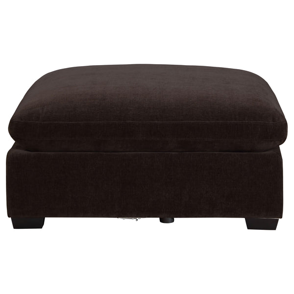 English Elm Zachary Plush Rectangular Upholstered Ottoman with Tapered Legs – Versatile Seat or Footrest, Neutral Finish Black B062P353282