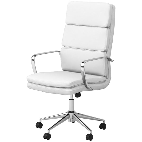 English Elm Molly Leatherette High Back Office Chair with Chrome Base and Ergonomic Arm Support B062P451989