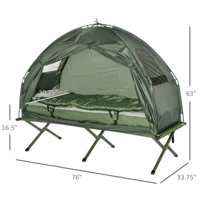 English Elm All-in-one Portable Camping Cot System with Tent Air Mattress Sleeping Bag and Pillow T3971P383446