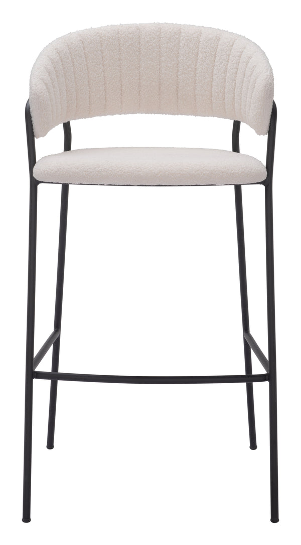 Josephine Barstool - Set of 2 Cream 109673 Zuo Modern