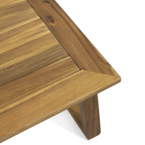 English Elm Christopher Knight Home® - BELGIAN Acacia Wood Loveseat and Coffee Table Set with Slatted Design and Water‑Resistant Cushions Teak 54 L x 31 W x 20.75 H 66742.00BGE