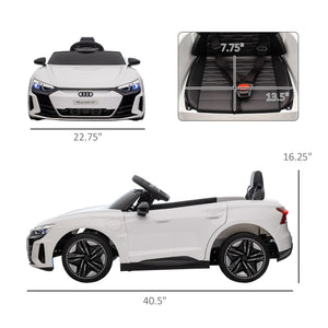 English Elm Aosom Licensed Audi Rs E-tron Gt 12v Kids Electric Ride on Car with Remote Control W2225P217176