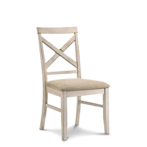 English Elm Tovan Beige Side Chair With X Cross Back (Set Of 2)