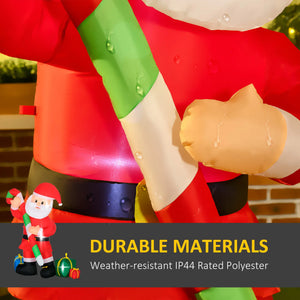 English Elm 6ft Santa Claus Inflatable Yard Decoration with Led Lights and Candy Cane Holiday Display T3971P404350