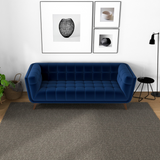 English Elm Ashcroft Furniture - Addison Sofa (Large - Dark Blue Boucle With Metal Feet)