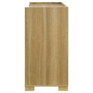 English Elm Lincoln 6-Drawer Dresser - Modern Two-Tone Design With Natural Wood Trim For Stylish Bedroom Storage B062P378411