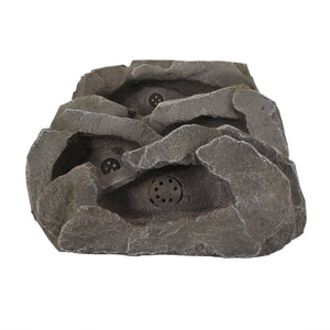 English Elm Christopher Knight Home® - APACHE 4 Tier Fountain Stone Gray - Faux Stone Waterfall with LED Lights, Weather-Resistant 34" 71794.00SGRY