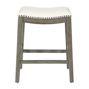 OSP Home Furnishings 24" Saddle Stool - Set of 2 Grey