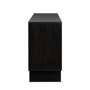 English Elm Walker Edison - 63" Scandi Sideboard with Beveled Drawers — Modern MDF Console with Cable Management & Adjustable Shelves Black 69.75 L x 20.88 W x 7.13 H B185P169078