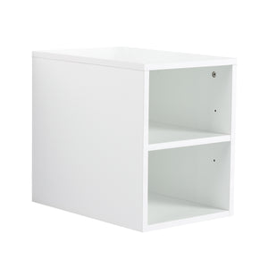 English Elm 36" Modern Floating Bathroom Vanity With Ceramic Sink, Storage Shelves, Soft-Close Doors & Style W999S00286
