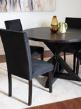 English Elm Enbridge 5-Piece Dining Set, Cross-Buck Dining Table With 4 Stylish Chairs