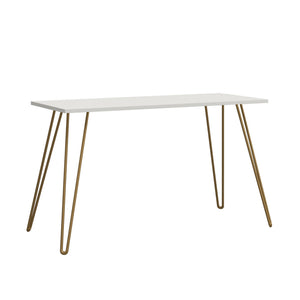 English Elm Owen Industrial Writing Desk with Hairpin Legs for Small Apartments and Home Offices B2733P417364