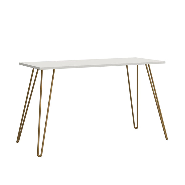English Elm Owen Industrial Writing Desk with Hairpin Legs for Small Apartments and Home Offices B2733P417364