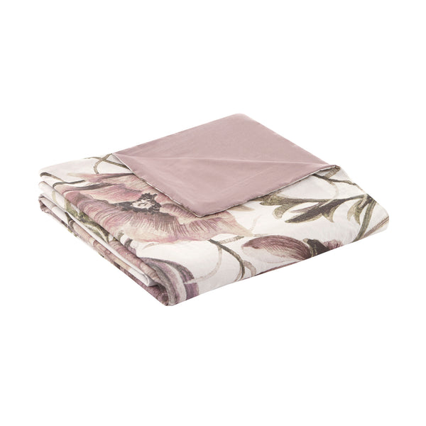 English Elm Full/Queen Cassandra 3-Piece Cotton Duvet Cover Set - Shabby Chic Floral Blush, OEKO-TEX, Button Closure B03597338