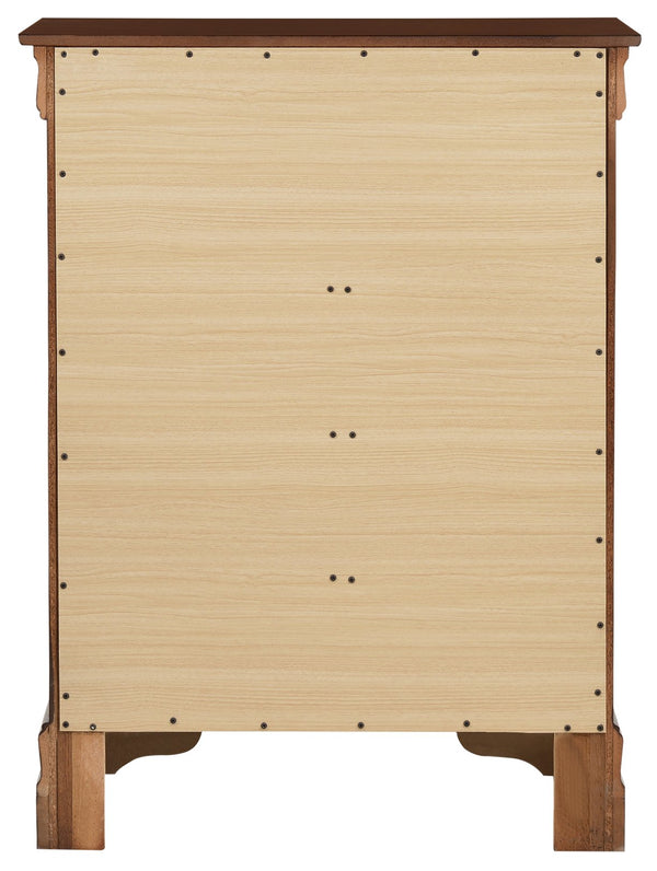 English Elm Louis Elegant 4-Drawer Chest with Carved Bases & English Dovetail Drawers, Tarnish-Resistant Hardware Cherry 22 L x 37 W x 47 H B078108154