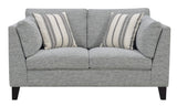 Urban Contemporary Gray Loveseat: Wallace & Bay Doyle, Easy Assembly, Low Maintenance - 61