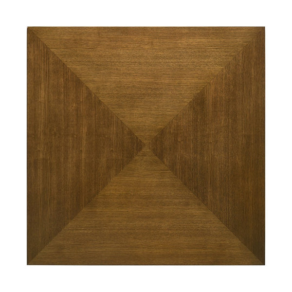 English Elm Square Wood Coffee Table - Elegant Walnut Brown Parquet Top For Mid-Century Modern Living Rooms B016P370667-GIGA