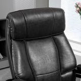 English Elm Vinsetto Big and Tall Office Chair, Pu Leather Desk Chair 400Lb, Black