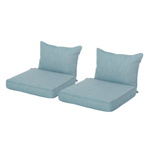 English Elm Christopher Knight Home® - ANTIBES Plush Outdoor Club Chair Cushions Set - Ergonomic Back & Seat Support, Water-Resistant Fabric Teal N775P270382T