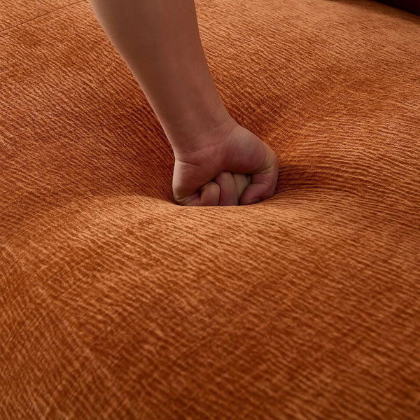 English Elm 134.63'' Oversized L-Shape Sectional Sofa With Ottoman - Deep Seat Comfort For Modern Living Spaces W876S00311