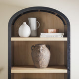 Chantelle Modern Arched Bookcase with Open Shelves Black WECHA41OS1BL0 Walker Edison