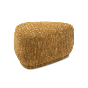 English Elm Jennifer Taylor Home - Pebble Rounded Triangle Cocktail Ottoman with 11-Layer Plywood Frame, Tweed Upholstery, Cozy Seating Yellow B2719P238435