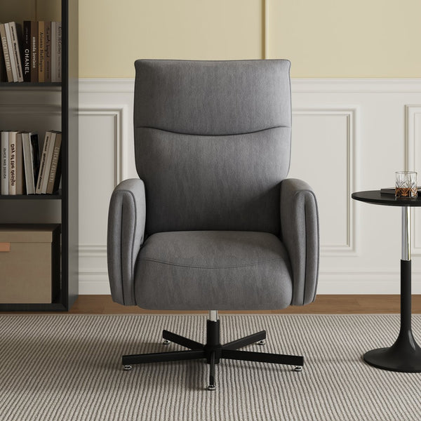 English Elm Power Swivel Velvet Recliner with Usb Charging for Living Room or Home Office Grey W3568P431987