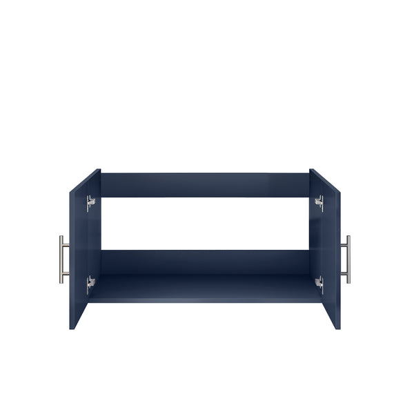English Elm Navy Blue Bath Vanity – Elegant 36” W X 22” D Bathroom Centerpiece With Ample Storage & Soft-Close Hardware B2731P258612