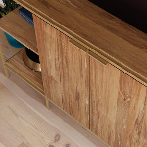 English Elm Credenza, Stylish Brown Finish For Tvs Up To 65", Modern Design With Ample Storage & Cable Management B356P367968