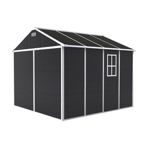 English Elm Campcraft 8x8 Ft Resin Storage Shed Thick Pp Panels Lockable Door Uv Resistant Outdoor W1598S00024