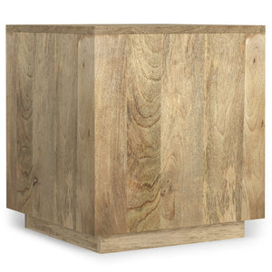 English Elm Lockhart Solid Mango Wood Square Side Table Handcrafted Natural Grain Living Room Accent B136P420275