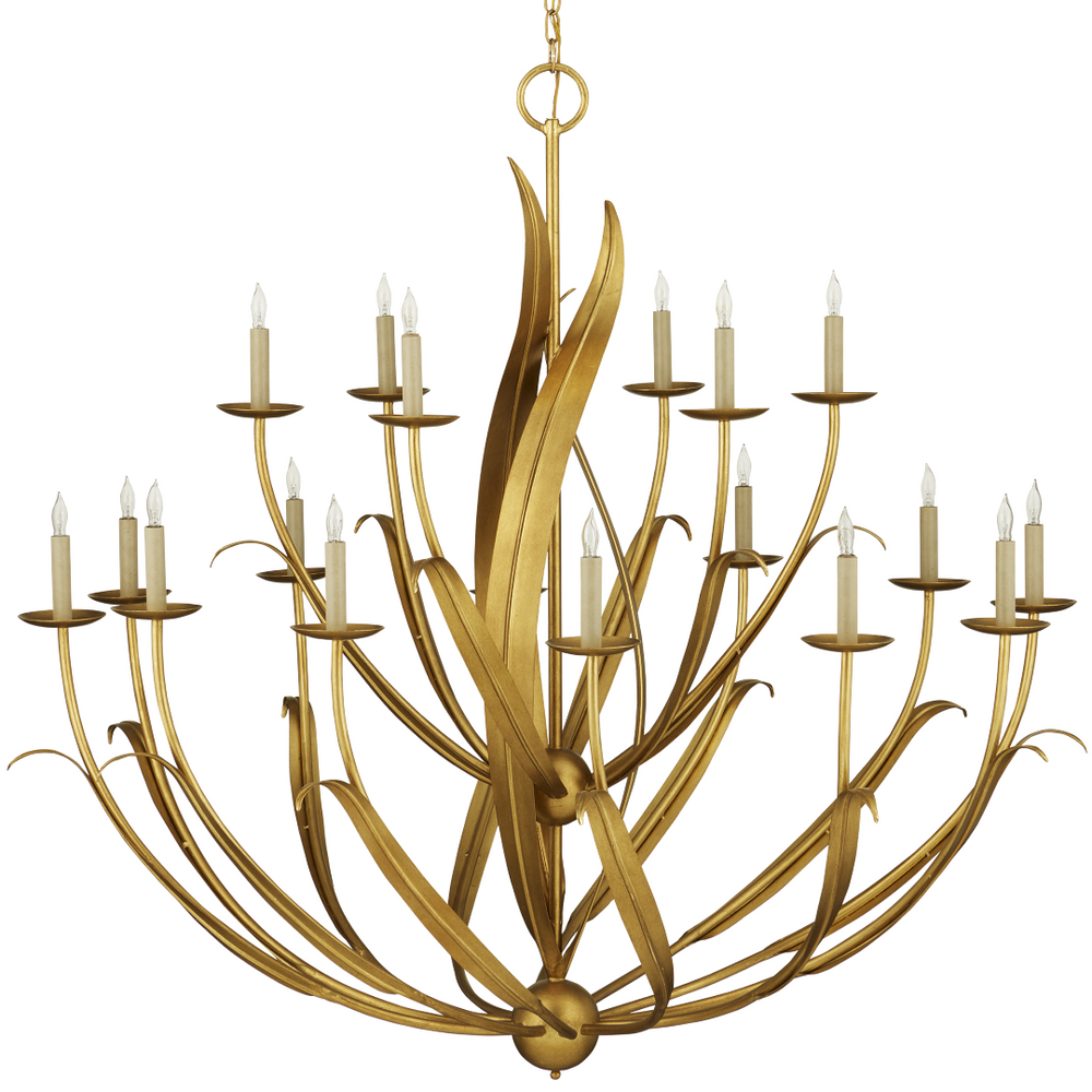 Menefee Gold Chandelier - Elegant Wrought Iron Design with Antique Finish, Perfect for Any Space