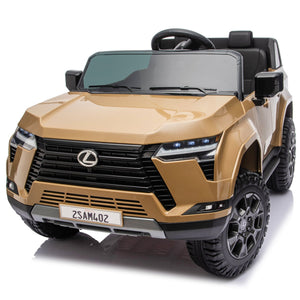 English Elm Lexus Gx550 Two Seat Kids Ride on with 24v Power Remote Control and Suspension Champagne W1578P416234