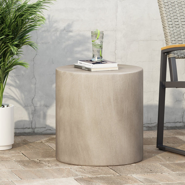 English Elm Christopher Knight Home® - Outdoor Lightweight Concrete Side Table - Modern, Durable Accent For Patio & Garden Use N773P351026G