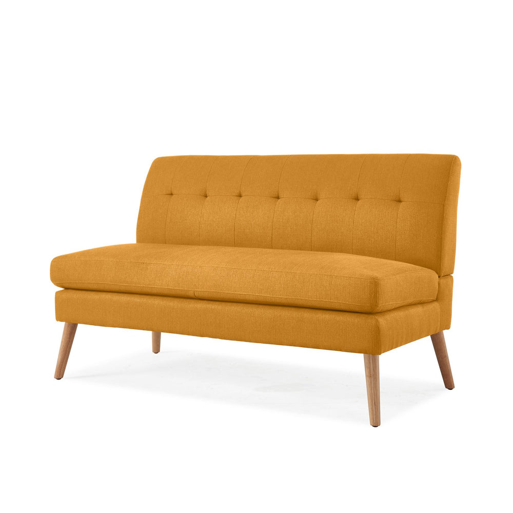 English Elm Mondy Tufted Mid-century Loveseat Polyester Upholstered with Tapered Solid Wood Legs B127P495076