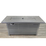 English Elm Steel Propane/Natural Gas Outdoor Fire Pit Table With Lid