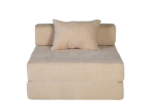 English Elm Compression Convertible Floor Sofa Bed - Chenille Single Seater Modular Couch For Small Spaces W3723P345640