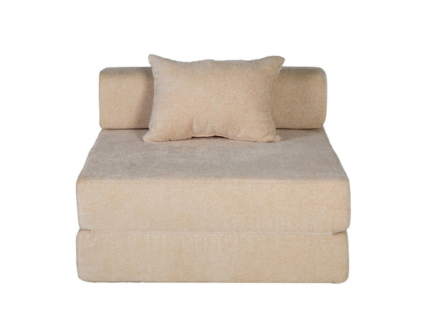 English Elm Compression Convertible Floor Sofa Bed - Chenille Single Seater Modular Couch For Small Spaces W3723P345640