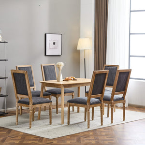 English Elm Christopher Knight Home® - [Set Of 6] Vintage French Country Dining Chairs - Elegant Cane Backrest & Padded Seats - Rustic Charm N767P263677H_6