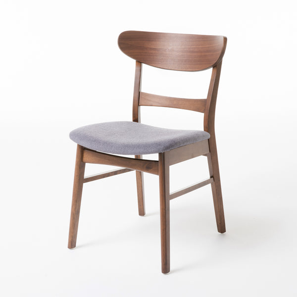 English Elm [video] Rubberwood Dining Chairs Set of 2 Upholstered Mid-century Seats for Modern Homes 58915.00DGY