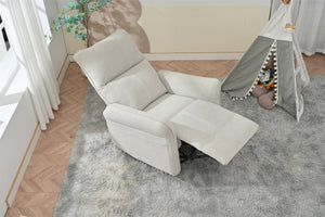 English Elm 360° Swivel Rocker Recliner Chair with Pull-Ring Recline, 360° Swivel, Rocking Comfort for Living Spaces Gray W1028S00049