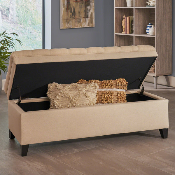 English Elm Juliana Rectangular Storage Ottoman Upholstered Lift Top for Living Room Seating 57741.00